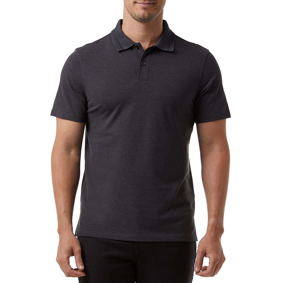 32 Degrees Men's Pique Polo in Black
