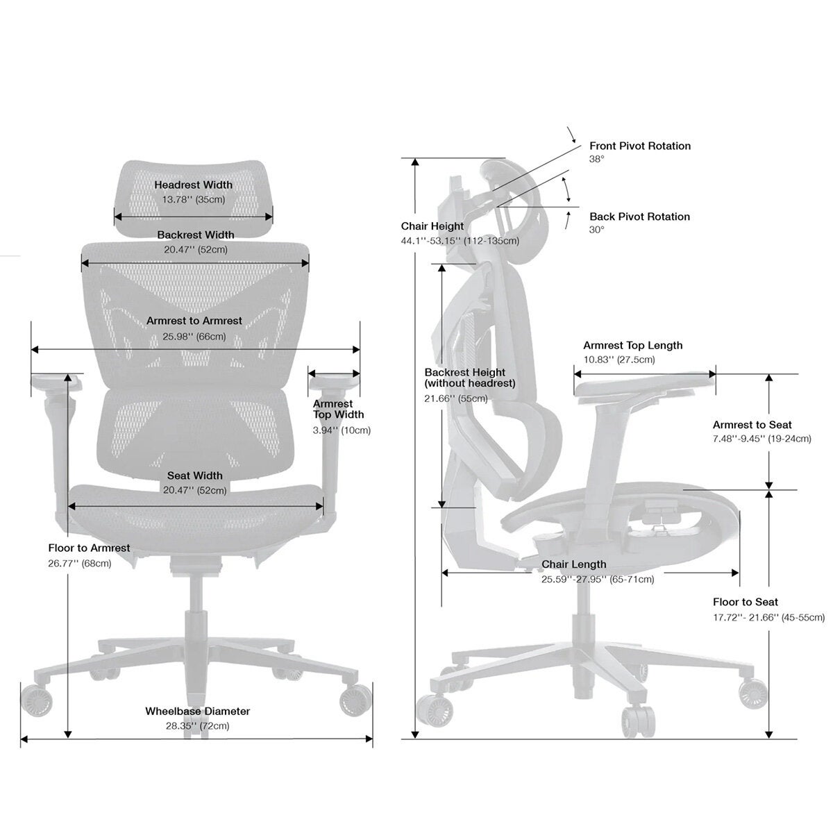 anda seaT X-Air Pro Mesh Gaming Chair, Grey anda seaT X-Air Pro Mesh Gaming Chair, Grey