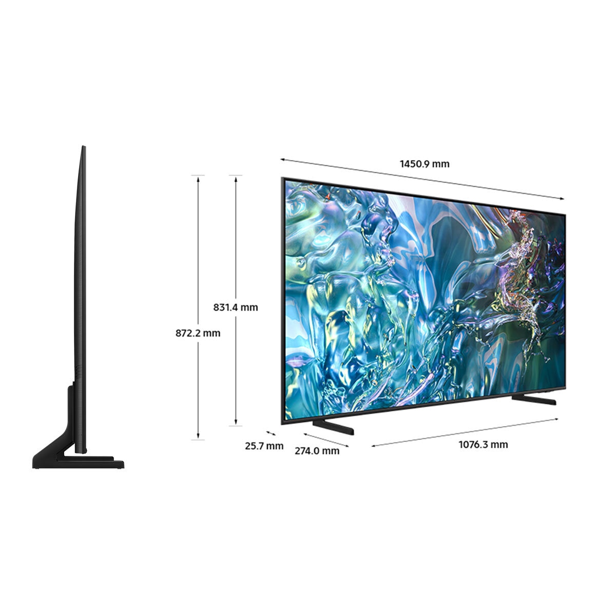 Dimensions SAMSUNG QE65Q67DAUXXU