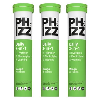 Phizz Mango Electrolytes, 3 x 20 Tablets