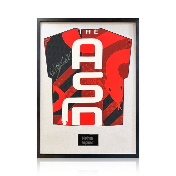 Nathan Aspinall Signed Framed Darts Shirt with White Mount Nathan Aspinall Signed Framed Darts Shirt with White Mount