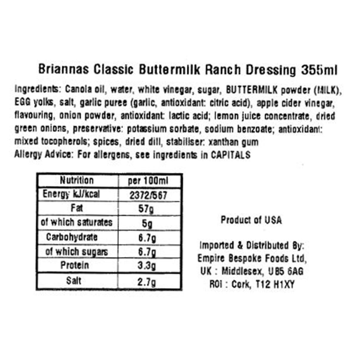 Nutritional Information