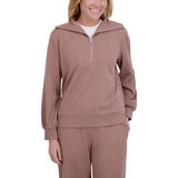 DKNY Ladies Waffle Knit 1/2 Zip