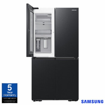 Samsung Series 9 SpaceMax RF65DG960EB1EU 646L Smart Multi Door Fridge Freezer, E Rated in Black
