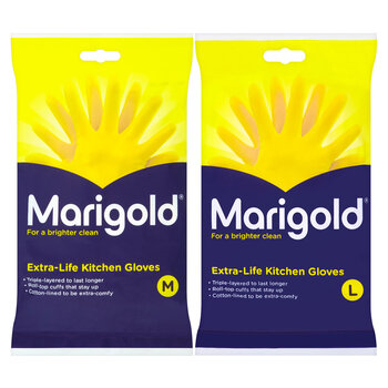 Marigold Extra Life Kitchen Gloves, 6 Pack in 2 Options