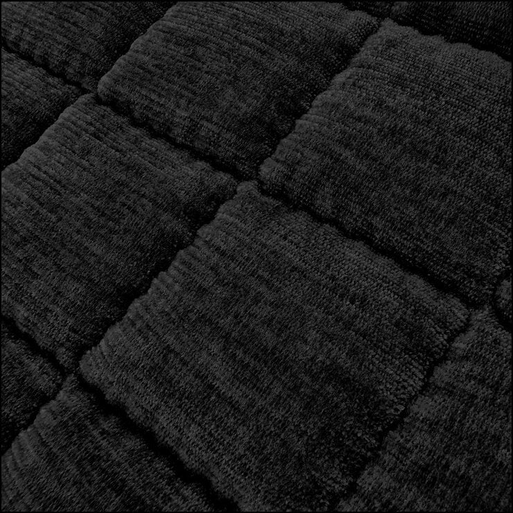 Safdie Crushed Velvet Black Throw , 234 x 244 cm
