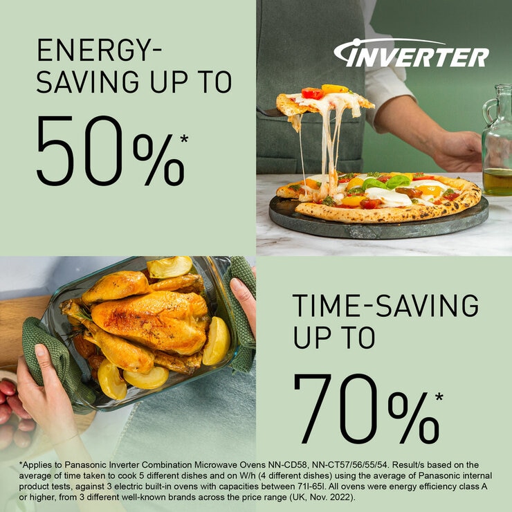 Lifestyle image of Panasonic Combination Microwave energy and time saving