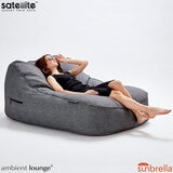 Ambient Lounge Satellite Twin Sofa Outdoor Bean Bag in Dark Grey