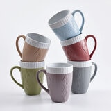 Sweater Style 6 Piece Jumbo Mugs