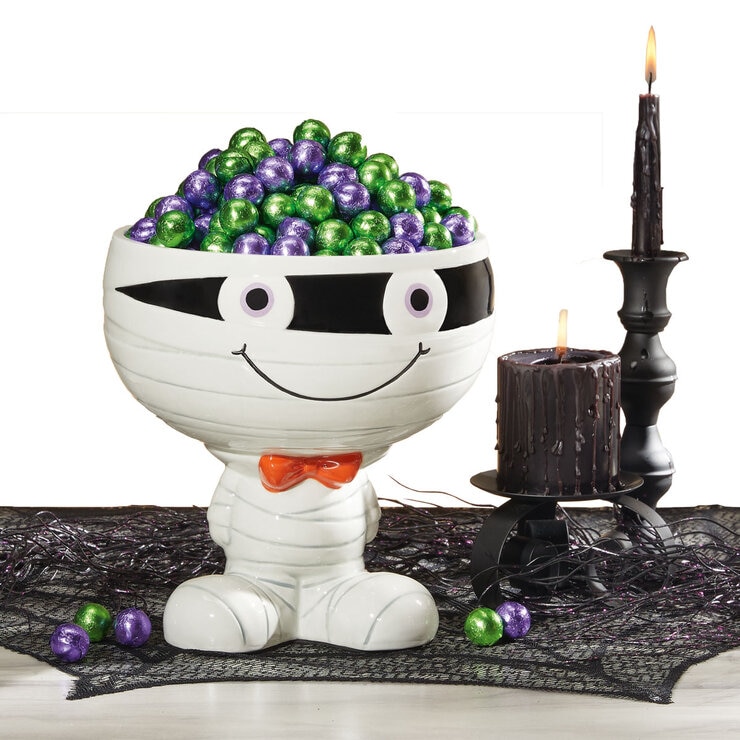 Halloween Candy Bowl in White lifestyle image Halloween Candy Bowl in White lifestyle image