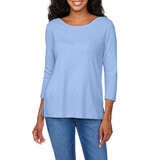 Kirkland Signature Ladies Boatneck Tee in Blue