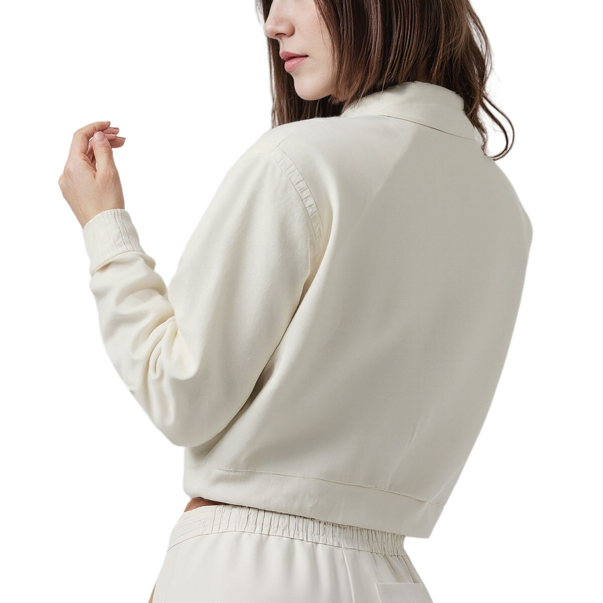 Aeropostale Ladies 1/4 Zip in Cream