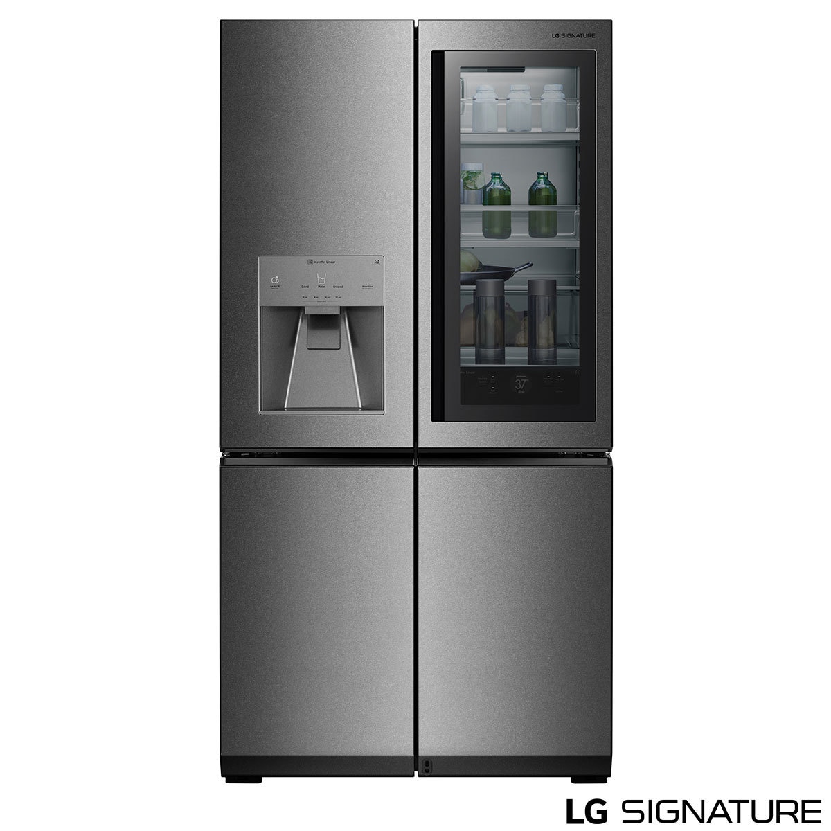 LG SIGNATURE LSR100, Multidoor Fridge Freezer F Rated in Silver