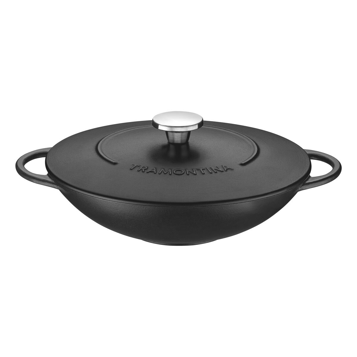 Tramontina Enameled Cast Iron Wok, 32cm / 5.0L