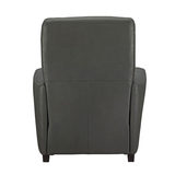 Natuzzigroup Mills Grey Leather Pushback Recliner Armchair