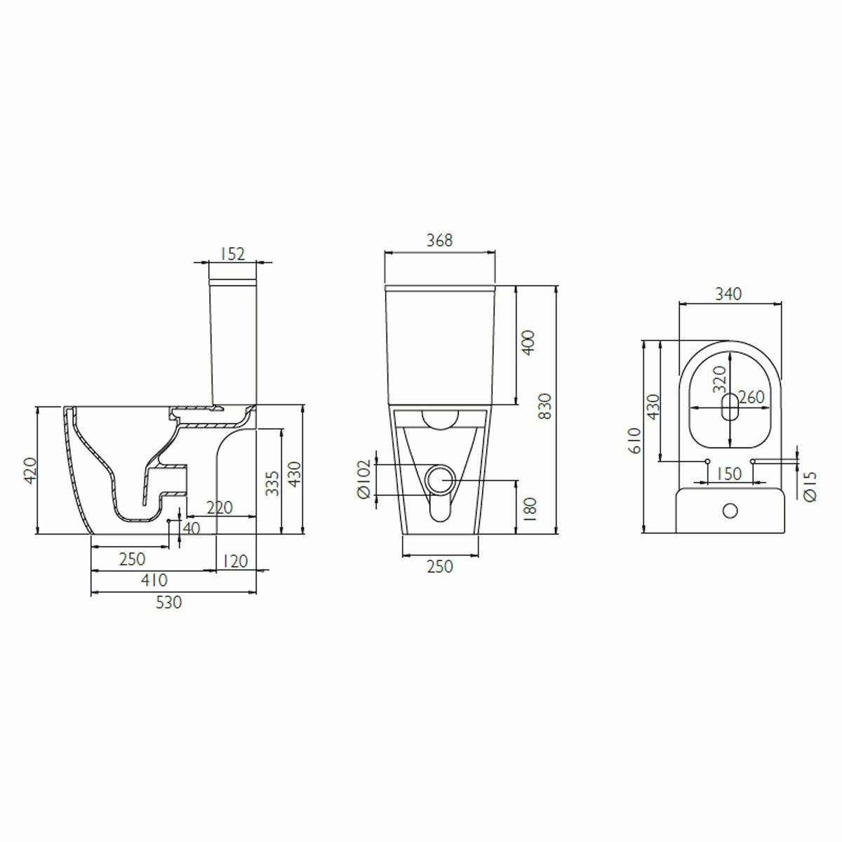 Tavistock Curve Open Back Toilet With Cistern And Seat Tavistock Curve Open Back Toilet With Cistern And Seat