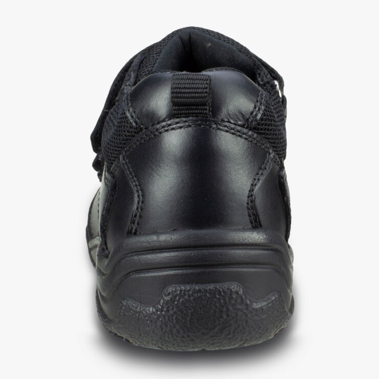 TeⓇm Chivers Double Touch Fastening Boy's School Shoes, Size 9