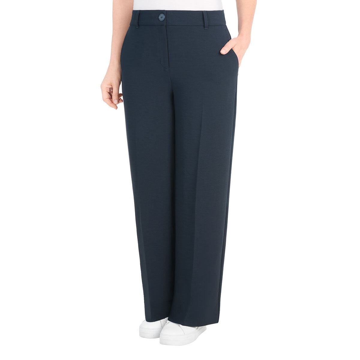 Dalia Ladies Pleated Crepe Wide Leg Pant