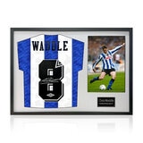 Chris Waddle Signed Framed SWFC Football Shirt including 1 Photo in 2 Options: White or Black Mount