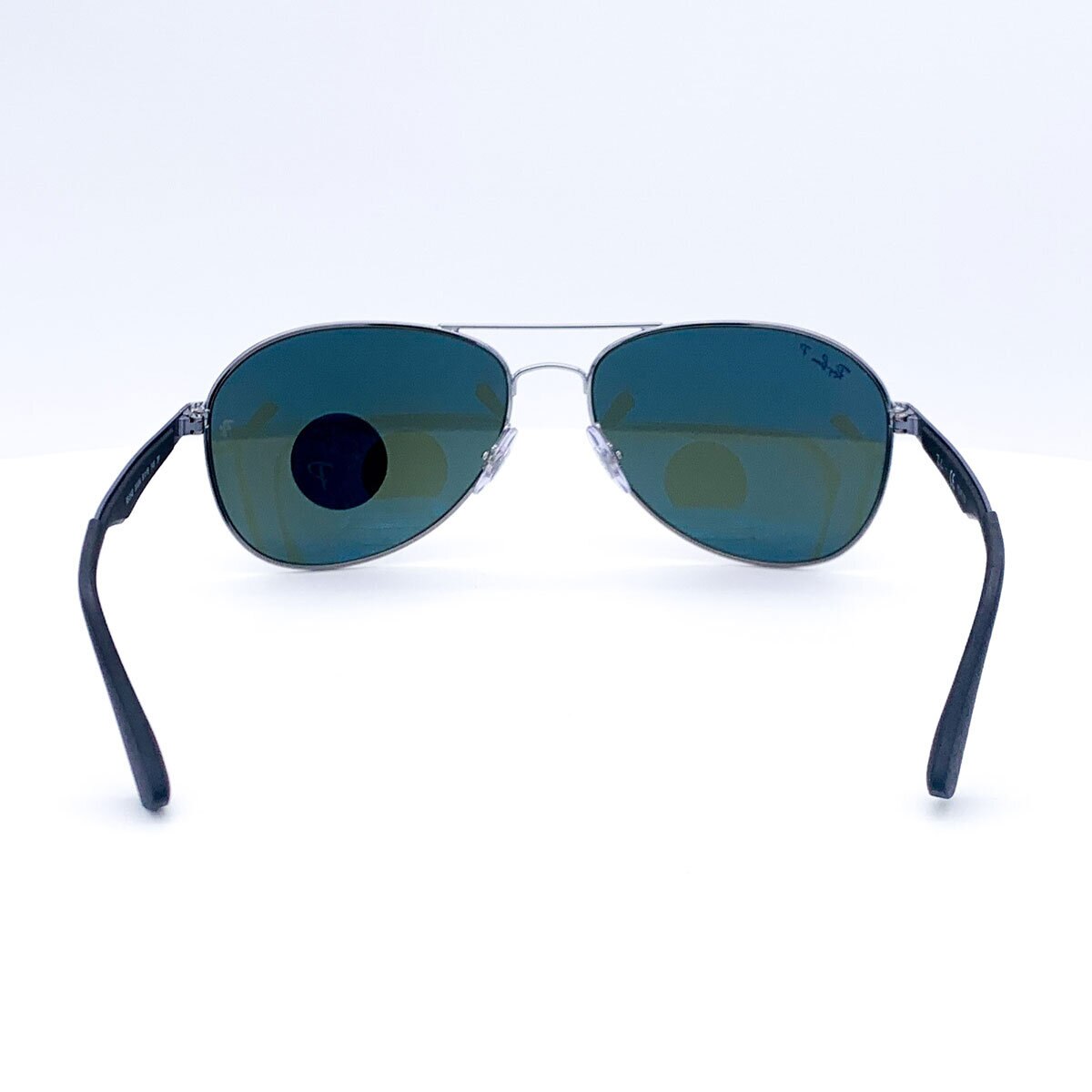 Ray-Ban Gunmetal Sunglasses with Green Polarised Lenses RB3549 004/9A