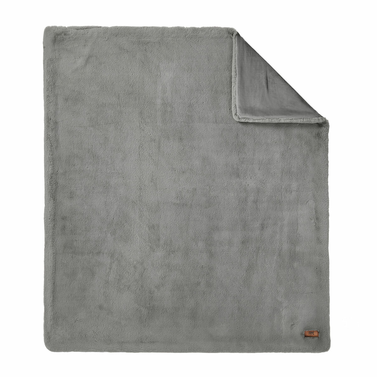 FRYE Luxe Faux Fur Throw in Grey, 152 x 177 cm