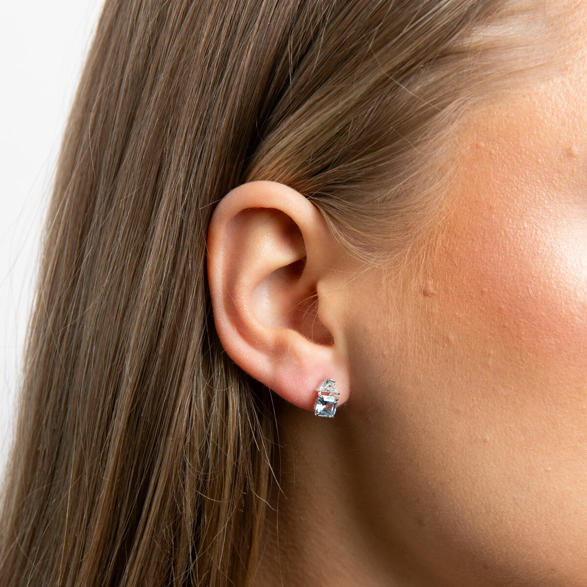 Diamonfire Square Cut Blue Zirconia Earrings Diamonfire Square Cut Blue Zirconia Earrings