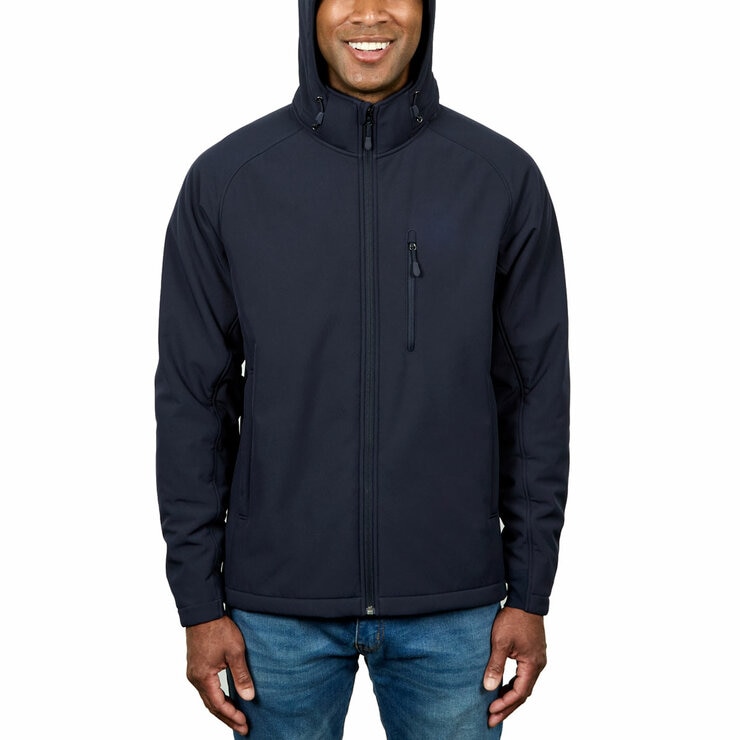 Kirkland Signature Men's Sherpa Lined Softshell Jacket in Blue