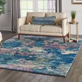 Fusion Deep Navy Abstract Rug, 160 x 221 cm