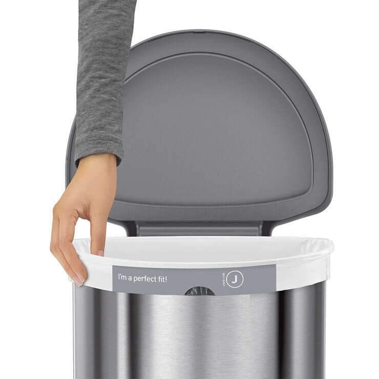 simplehuman 45 Litre Stainless Steel SemiRound Sensor Bin Costco UK