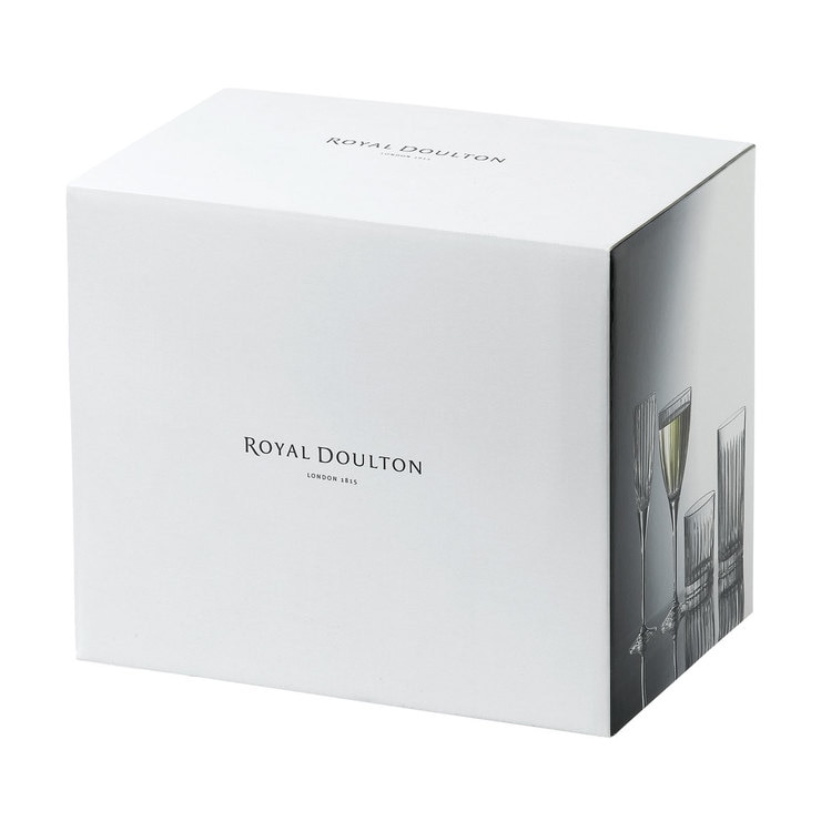 Royal Doulton Linear Crystal Wine Glasses, 6 Pack