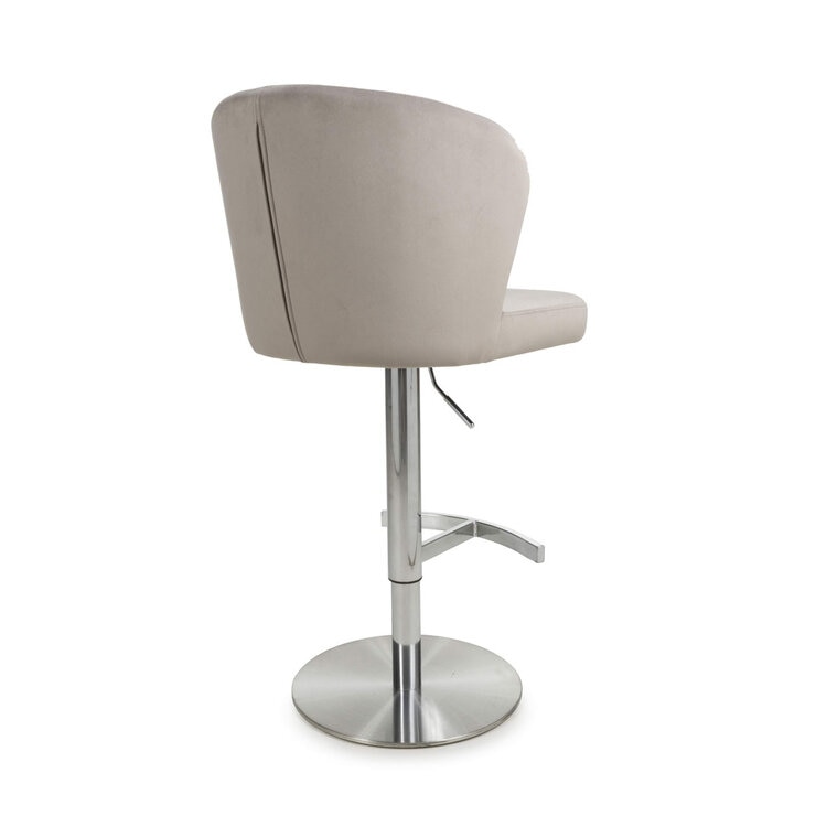 Sigma Mink Brushed Velvet Bar Stool Sigma Mink Brushed Velvet Bar Stool