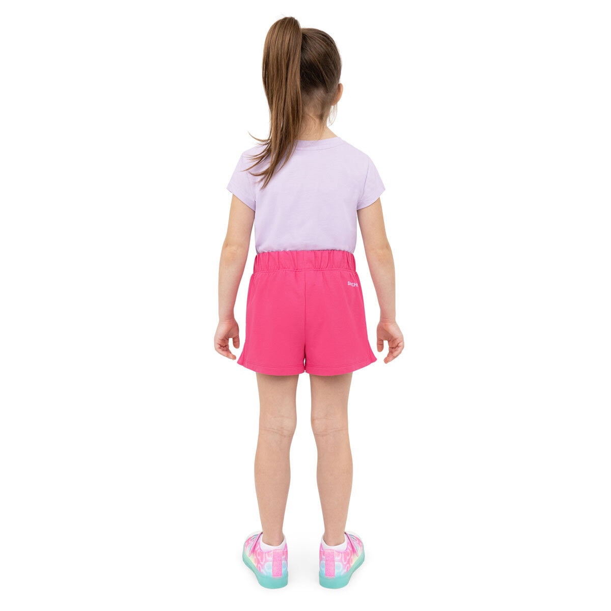 Skechers Kids Tee & Short 3 Piece Set in Lilac
