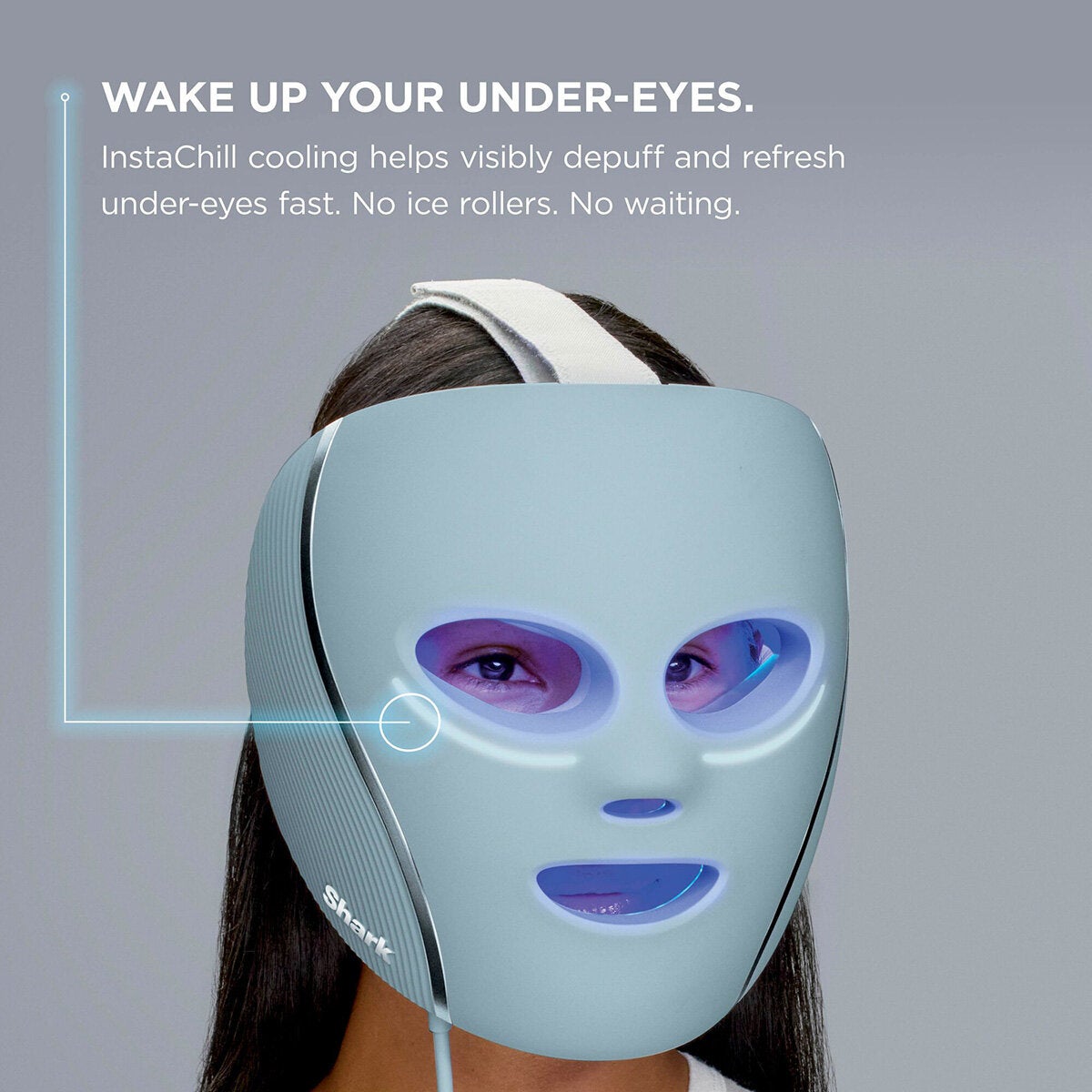 Lifestyle image of model using the mask