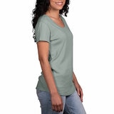 Kirkland Signature Ladies Scoop Neck Pima Tee in Green