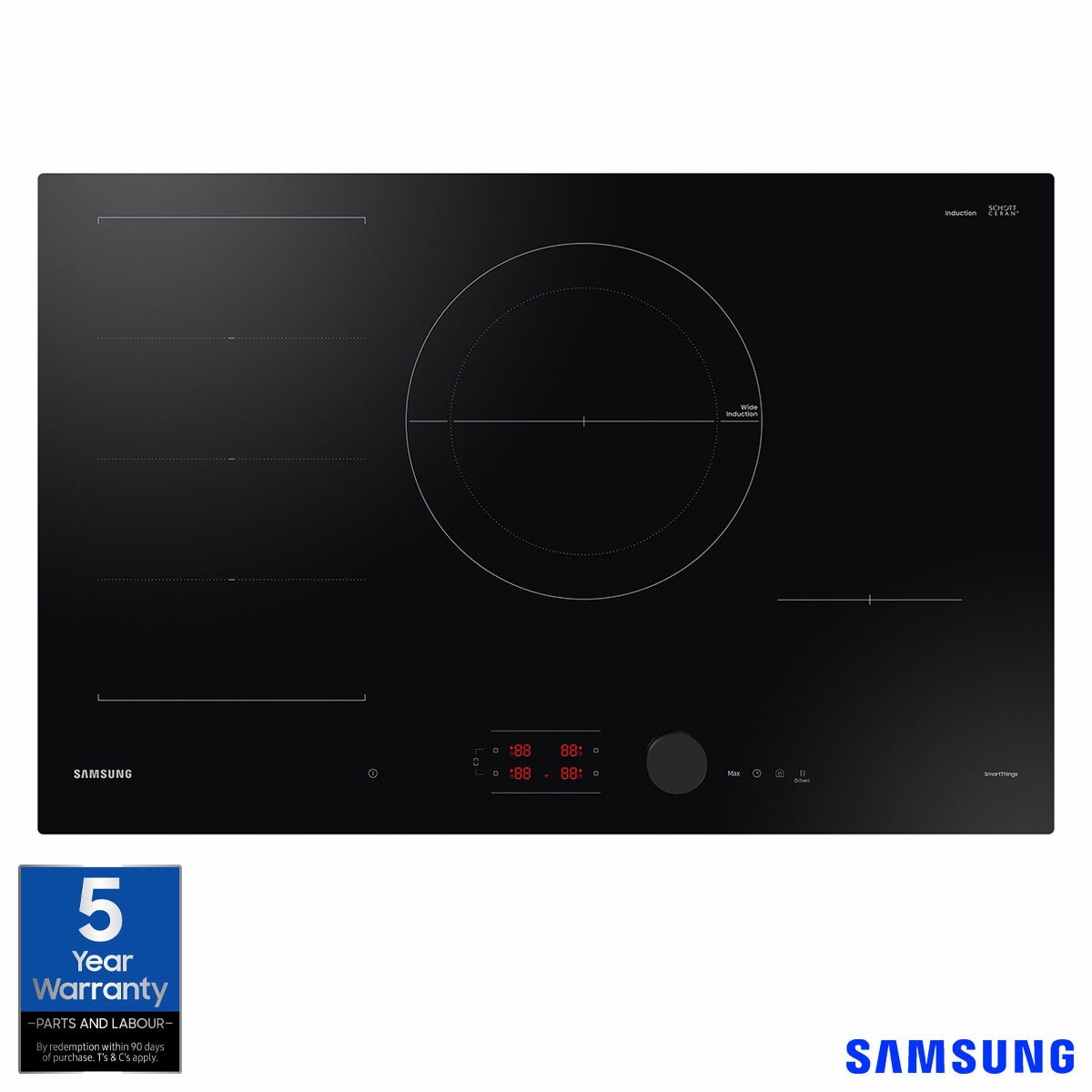 Samsung Series 6 Flex Zone NZ84C6058FK/U1 Smart Induction Hob, in Black