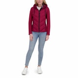 DKNY Women's Mixed Media Jacket in Red