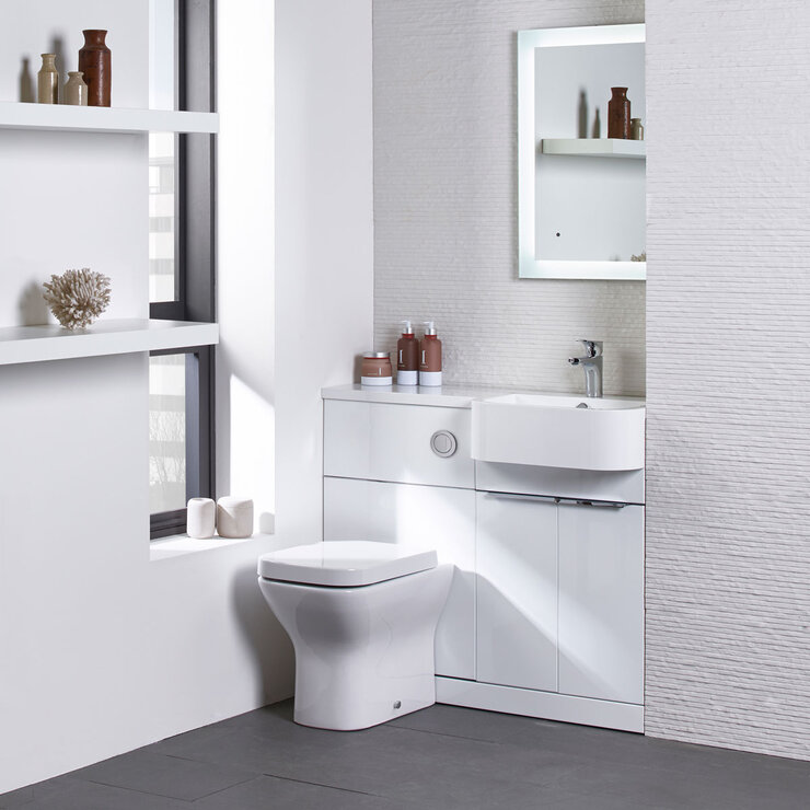 Tavistock Lindo Unit (Right Hand) with Basin & Handles, in 2 colours at costco.co.uk