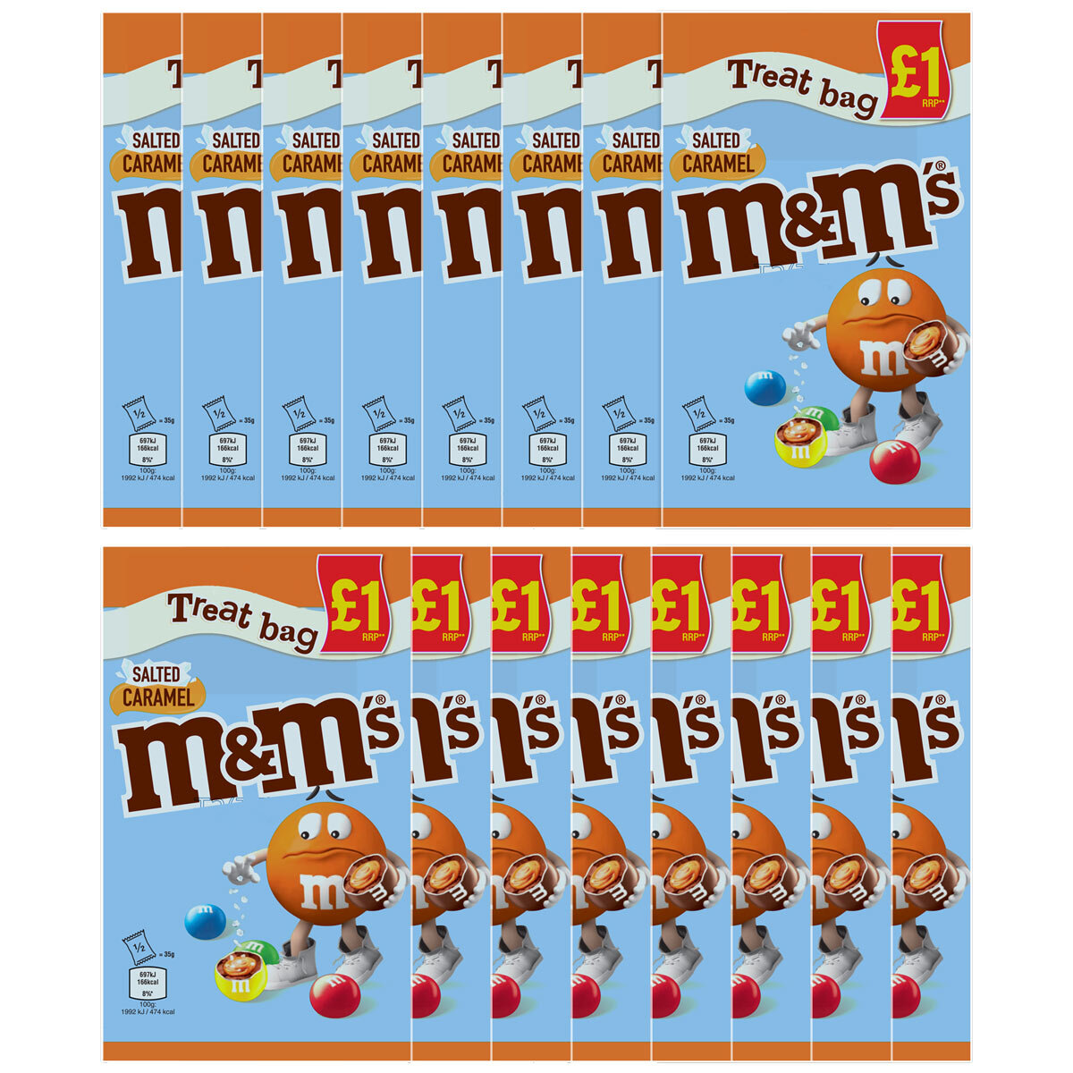 M&M's Crispy Chocolate Treat Bag 77g (16 x 77g) < M&Ms < Large
