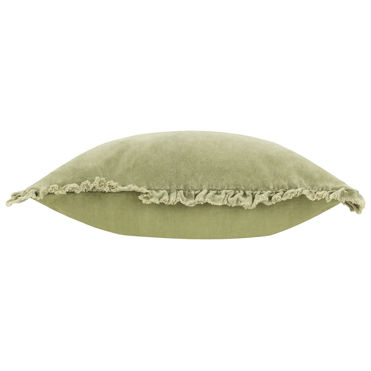 Furn Bertie Velvet Feather Fill Cushion 2 Pack in Sage, 45 x 45 cm