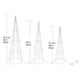 Colour Changing Cone Tree with 900 LED lights- Set of 3