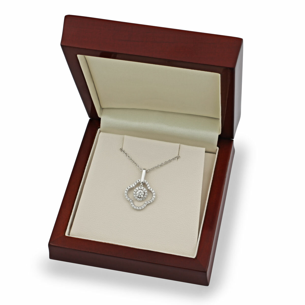 0.38ctw Round Brilliant Cut Diamond Pendant, 18ct White Gold