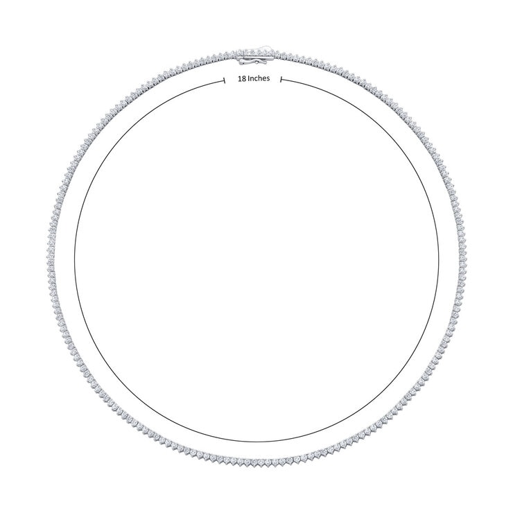 5.00ctw Round Brilliant Cut Diamond Tennis Necklace, 14ct White Gold