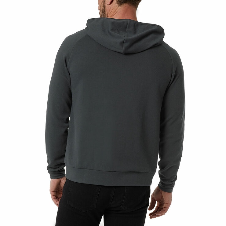 32 Degrees Men's Pique Full Zip Hoodie in Charcoal