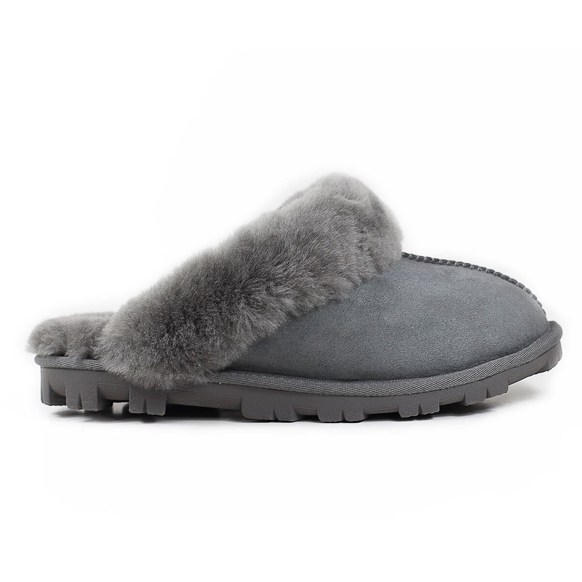 Kirkland Signature Women's Shearling Slippers in Grey, Size 5 Costco UK