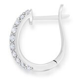 1.30ctw Round Brilliant Cut Diamond Hoop Earrings, 18ct White Gold