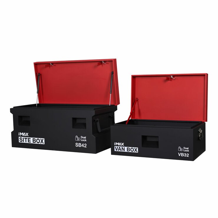 Hilka 32" (81cm) Van / 42" (107cm) Heavy Duty Steel Site Storage Box Bundle