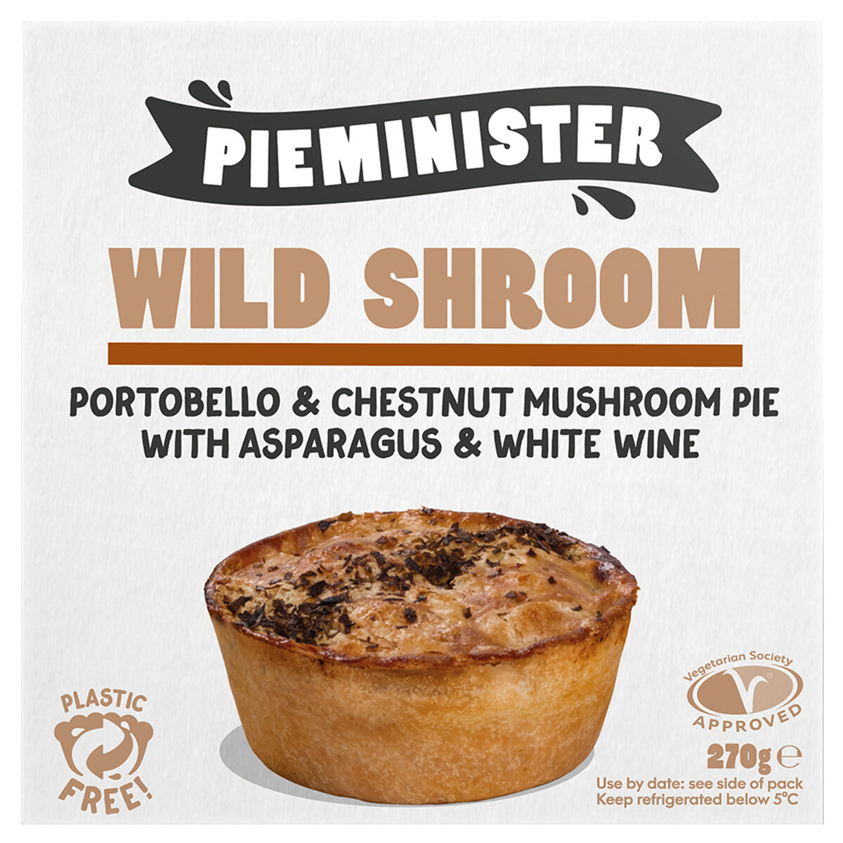 Pieminister Vegetarian Society Approved Pie Selection, 12 x 270g (Serves 12 people)