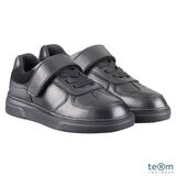 TeⓇm Unisex Leather Athletic Touch Tape School Shoe