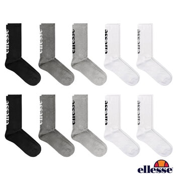 Ellesse Men's Heritage Crew Socks, 10 Pack