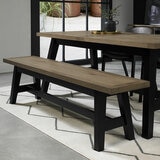 Bentley Designs Camden Weathered Oak & Peppercorn Small Bench, 177cm